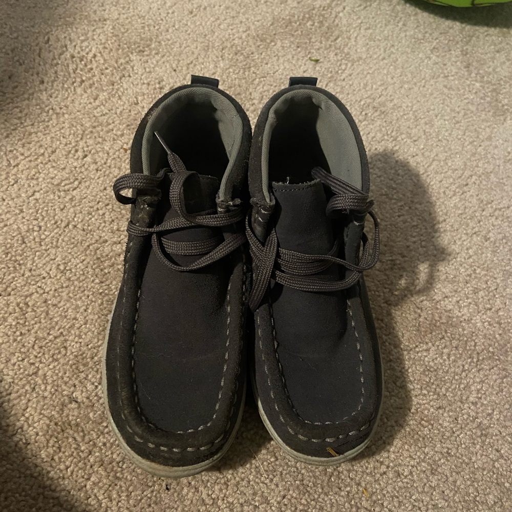 Navy Suede Ankle Boots